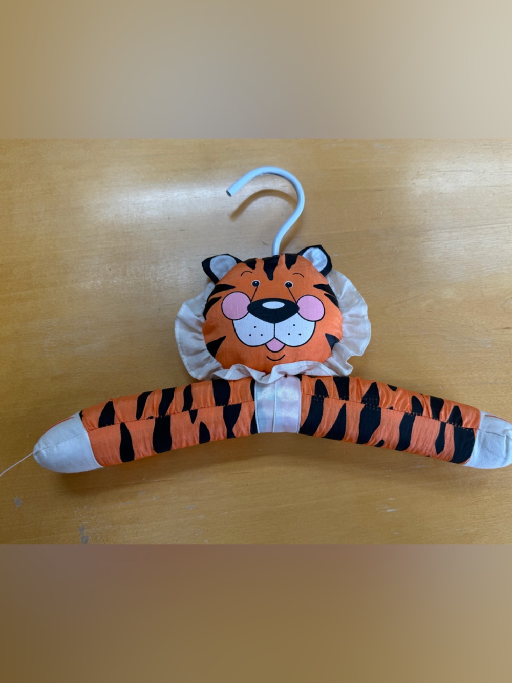 Tiger Plush Child's Clothes Hanger - Orange & Black